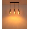 Globo Osborne Hanglamp Bruin, Zwart, 3-lichts