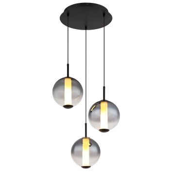 Globo Lacy Hanglamp LED Zwart, 1-licht