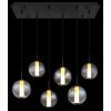 Globo Lacy Hanglamp LED Zwart, 1-licht