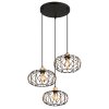 Globo Greys Hanglamp Zwart, 3-lichts