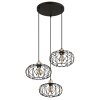 Globo Greys Hanglamp Zwart, 3-lichts