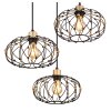 Globo Greys Hanglamp Zwart, 3-lichts