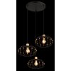 Globo Greys Hanglamp Zwart, 3-lichts
