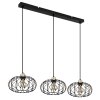 Globo Greys Hanglamp Zwart, 3-lichts