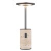 Globo Travertin Tafellamp LED Grijs, 1-licht