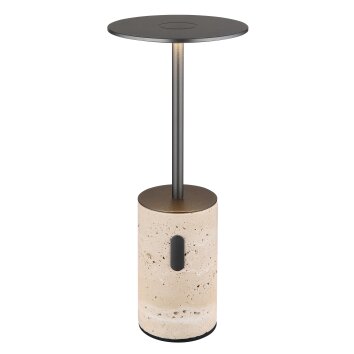 Globo Travertin Tafellamp LED Grijs, 1-licht