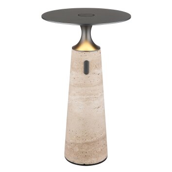 Globo Travertin Tafellamp LED Grijs, 1-licht