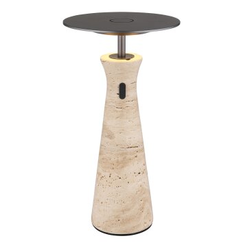 Globo Travertin Tafellamp LED Grijs, 1-licht