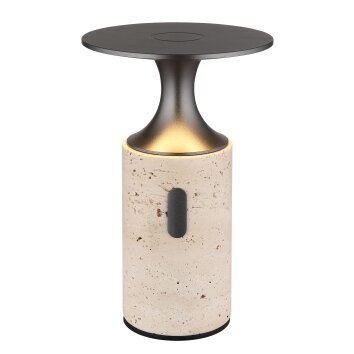 Globo Travertin Tafellamp LED Grijs, 1-licht