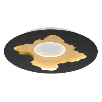 Globo Obscura Plafondlamp LED Zwart, 1-licht