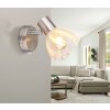Globo Zachery Plafondlamp, Plafondspot, Wandlamp, Muurspot Nikkel mat, 1-licht