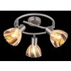 Globo Zachery Plafondlamp Nikkel mat, 3-lichts