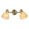 Globo Zachery Plafondlamp Messing, 2-lichts