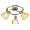 Globo Zachery Plafondlamp Messing, 3-lichts