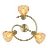 Globo Zachery Plafondlamp Messing, 3-lichts