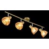 Globo Zachery Plafondlamp Messing, 4-lichts