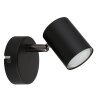 Globo Walters Plafondlamp, Plafondspot, Wandlamp, Muurspot Zwart, 1-licht