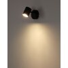 Globo Walters Plafondlamp, Plafondspot, Wandlamp, Muurspot Zwart, 1-licht