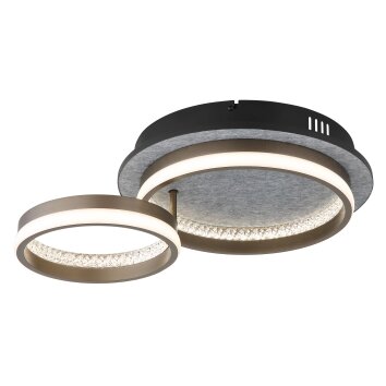 Globo Della Plafondlamp LED Zwart, 1-licht