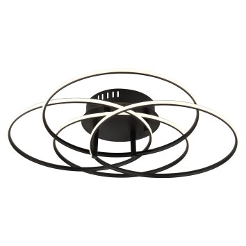 Globo Kombos Plafondlamp LED Zwart, 1-licht