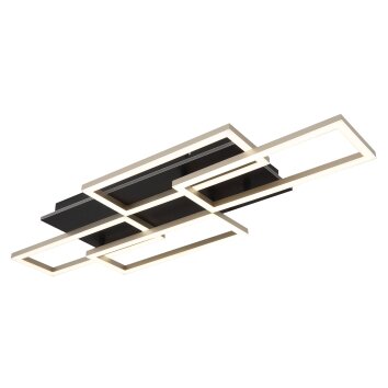 Globo Jeffry Plafondlamp LED Antraciet, Zwart, 1-licht, Afstandsbediening