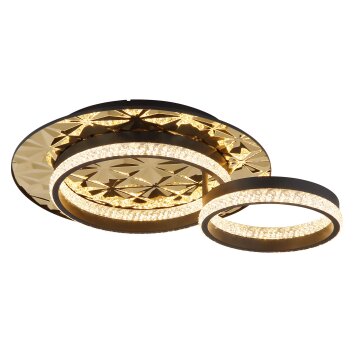 Globo Della Plafondlamp LED Goud, Zwart, 1-licht