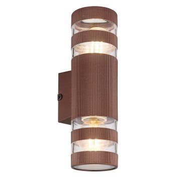 Globo Hayes Wandlamp Brons, 2-lichts