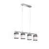 Wofi-Leuchten DAVIE Hanglamp Chroom, 4-lichts