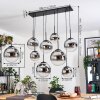 Gastor Hanglamp, Kogellampje, Hanglamp Chroom, Duidelijk, Rookkleurig, 8-lichts