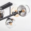 Koyoto Plafondlamp, Kogellampje Amber, Duidelijk, Rookkleurig, 6-lichts
