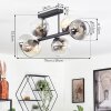 Koyoto Plafondlamp, Kogellampje Amber, Duidelijk, Rookkleurig, 6-lichts