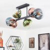 Gastor Plafondlamp, Kogellampje Blauw, Groen, Duidelijk, Koperkleurig, 6-lichts