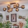 Ripoll Plafondlamp, Kogellampje Rookkleurig, 8-lichts