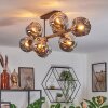 Ripoll Plafondlamp, Kogellampje Rookkleurig, 8-lichts