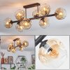 Ripoll Plafondlamp, Kogellampje Amber, Duidelijk, 8-lichts