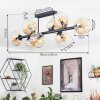 Ripoll Plafondlamp, Kogellampje Amber, Duidelijk, 8-lichts