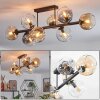 Ripoll Plafondlamp, Kogellampje Amber, Duidelijk, Rookkleurig, 8-lichts