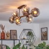 Ripoll Plafondlamp, Kogellampje Duidelijk, Rookkleurig, 8-lichts