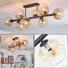 Koyoto Plafondlamp, Kogellampje Amber, Duidelijk, 8-lichts