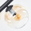 Koyoto Plafondlamp, Kogellampje Amber, Duidelijk, 8-lichts
