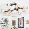 Koyoto Plafondlamp, Kogellampje Amber, Duidelijk, 8-lichts