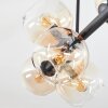 Koyoto Plafondlamp, Kogellampje Amber, Duidelijk, 8-lichts