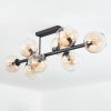 Koyoto Plafondlamp, Kogellampje Amber, Duidelijk, 8-lichts
