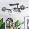 Chehalis Plafondlamp, Kogellampje Duidelijk, Rookkleurig, 5-lichts