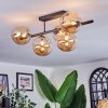 Chehalis Plafondlamp, Kogellampje Amber, 5-lichts