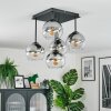 Koyoto Plafondlamp, Kogellampje Duidelijk, Rookkleurig, 5-lichts