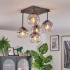 Koyoto Plafondlamp, Kogellampje Duidelijk, Rookkleurig, 5-lichts