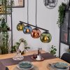 Koyoto Hanglamp, Kogellampje, Hanglamp Blauw, Groen, Koperkleurig, 4-lichts