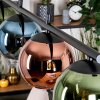 Koyoto Hanglamp, Kogellampje, Hanglamp Blauw, Groen, Koperkleurig, 4-lichts