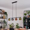 Koyoto Hanglamp, Kogellampje, Hanglamp Blauw, Groen, Koperkleurig, 4-lichts
